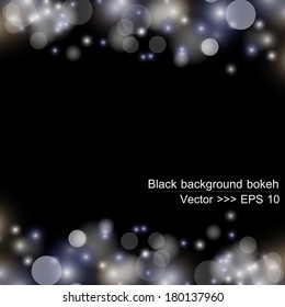 Abstract black background bokeh.For your texture or web design and vertical background.