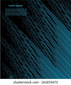 Abstract black background with bright lines