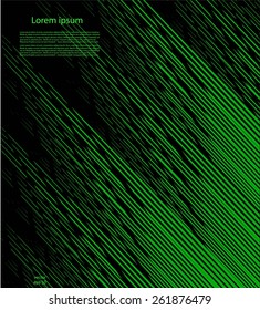 Abstract black background with bright lines