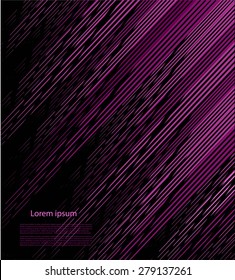 Abstract black background with bright lines