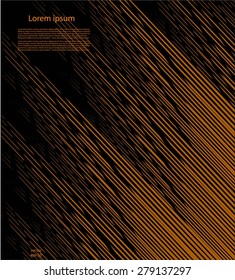 Abstract black background with bright lines