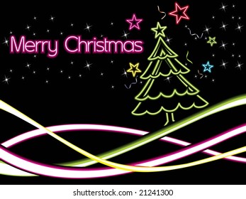 abstract black background with christmas light