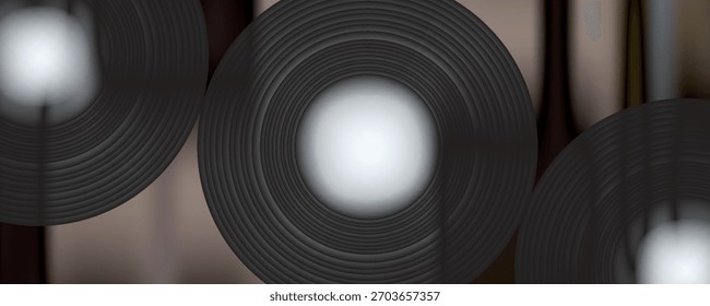 Fondo negro Abstractas con patrón de líneas circulares. Textura de líneas de metal negro. Diseño creativo de líneas degradadas modernas y brillantes en negro y gris. Traje para el Fondo de pantalla, telón de fondo, Anuncio, cartel, anuncio.