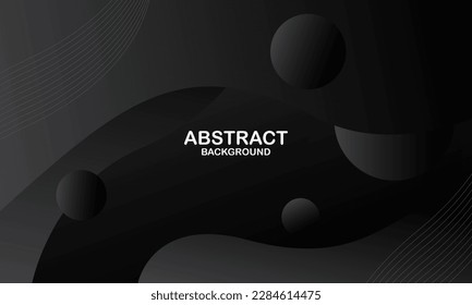 Abstract black background with circles. Vector illustration