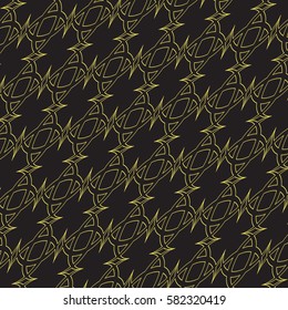 Abstract black background with colorful irregular geometric shapes