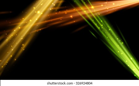 Abstract black background with colourful pattern. Vector illustration.