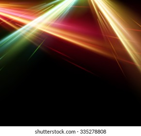 Abstract black background with colourful pattern. Vector illustration.