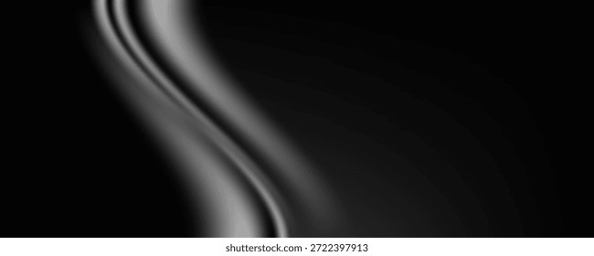 Abstractas fondo negro con líneas curvas que crean un diseño moderno y elegante. Blender ilustración 3D