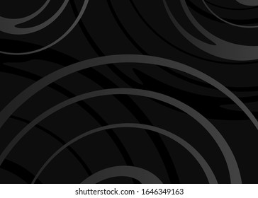  Abstrakter schwarzer Hintergrund. Dunkler Farbverlauf, Linien, Kreise