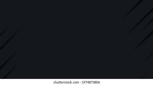 Abstract black background with dark lines - Vector