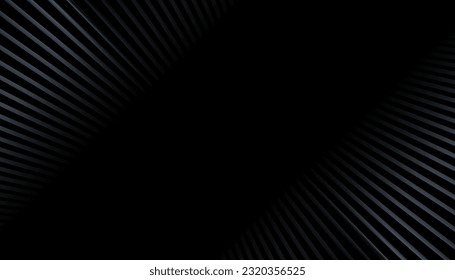 Resumen de fondo negro con línea plateada oscura. Fondo negro aislado sobre fondo negro para elementos de diseño en tecnología conceptual, música, ciencia.