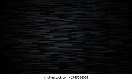 Abstract black background. Dark texture with random horizontal lines. Vector illustration.