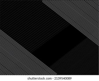 Abstract black background with diagonal gray lines. modern and clean backgrounds, textures, patterns or overlays. Vector illustration.
