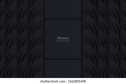 Abstract black background with diagonal line texture Modern look