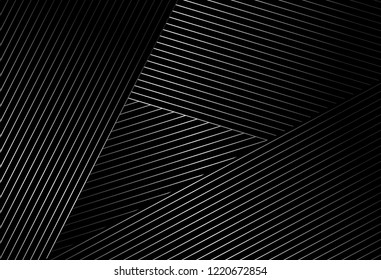 abstract black background with diagonal lines, Gradient vector retro line pattern design. Monochrome graphic.