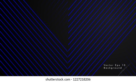 abstract black background with diagonal lines, blue color