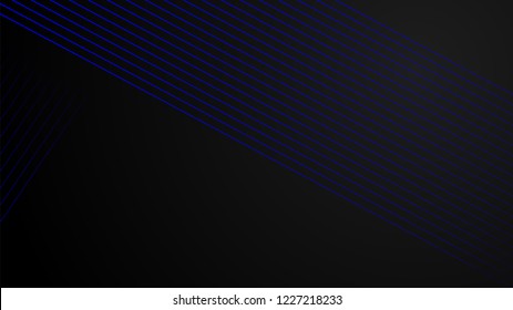 abstract black background with diagonal lines, blue color