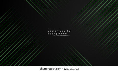 abstract black background with diagonal lines, green color