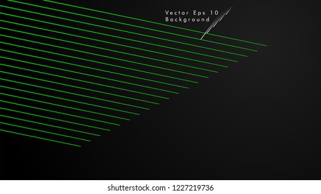 abstract black background with diagonal lines, green color