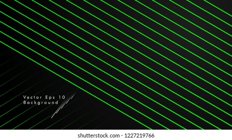 abstract black background with diagonal lines, green color