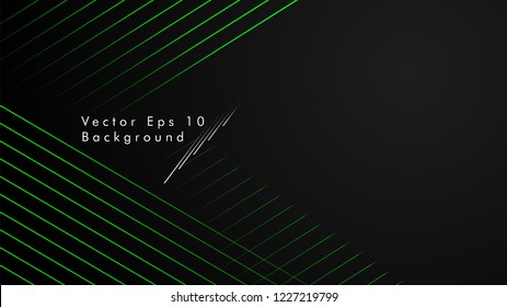 abstract black background with diagonal lines, green color