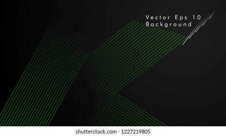 abstract black background with diagonal lines, green color