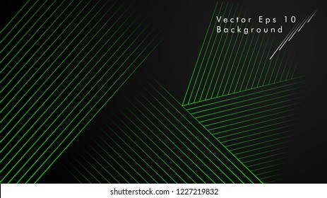 abstract black background with diagonal lines, green color
