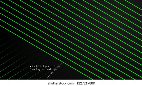 abstract black background with diagonal lines, green color