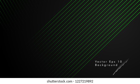 abstract black background with diagonal lines, green color