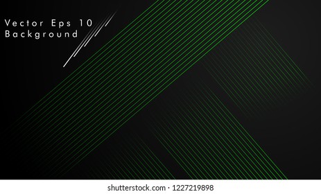 abstract black background with diagonal lines, green color