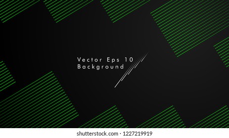 abstract black background with diagonal lines, green color