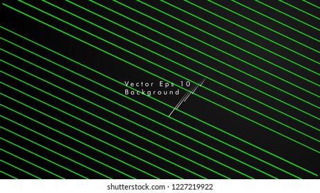 abstract black background with diagonal lines, green color