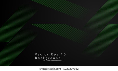 abstract black background with diagonal lines, green color