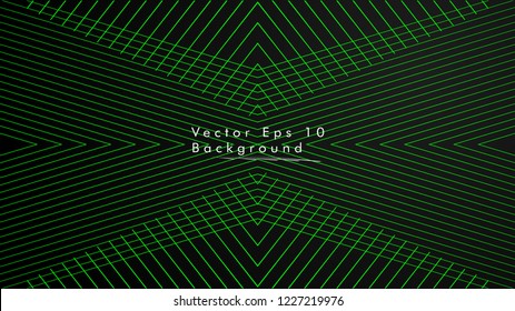 abstract black background with diagonal lines, green color