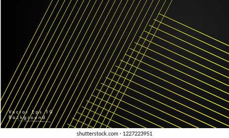 abstract black background with diagonal lines, yellow color