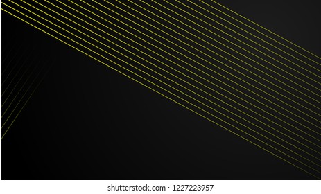 abstract black background with diagonal lines, yellow color