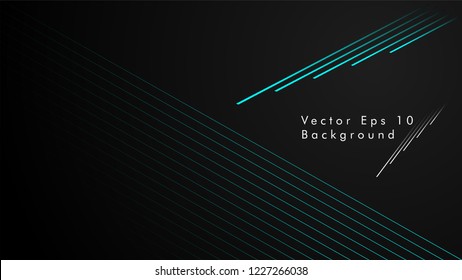 abstract black background with diagonal lines, cyan color