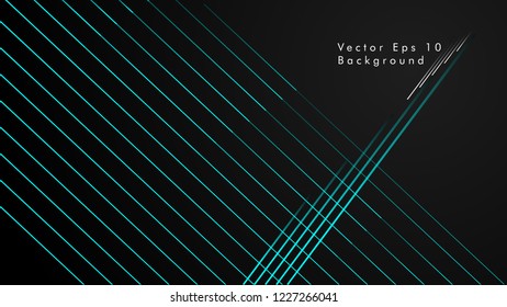 abstract black background with diagonal lines, cyan color