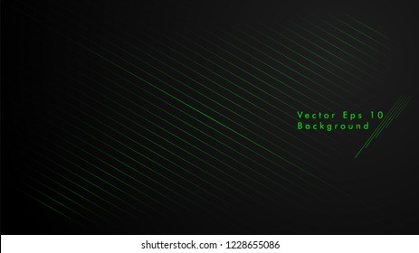 abstract black background with diagonal lines, green color