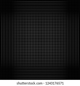Abstract black background with diagonal lines. Gradient vector line pattern design. Monochrome graphic.