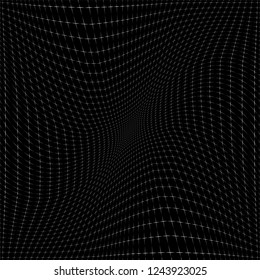 Abstract black background with diagonal lines. Gradient vector line pattern design. Monochrome graphic.