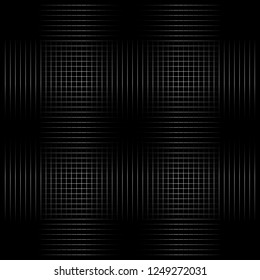 Abstract black background with diagonal lines. Gradient vector line pattern design. Monochrome graphic.