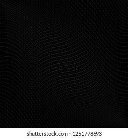 Abstract black background with diagonal lines. Gradient vector line pattern design. Monochrome graphic.