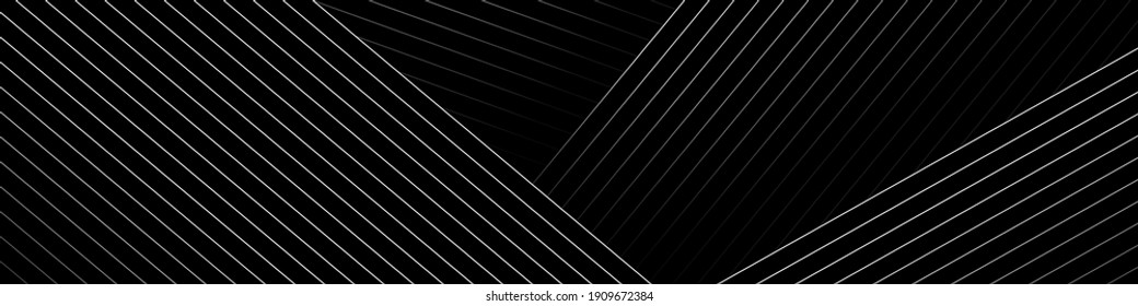 Abstract black background with diagonal lines. Modern dark abstract vector texture.