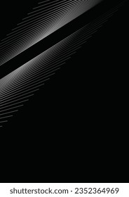 Resumen de fondo negro con líneas diagonales. Textura vectorial abstracta oscura moderna.