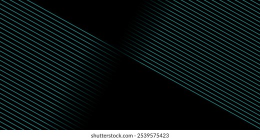 fundo preto abstrato com linhas diagonais, cor ciano