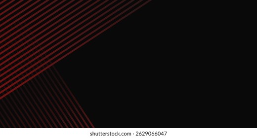 Fondo negro abstracto con líneas diagonales, color rojo

