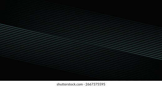 abstrakter schwarzer Hintergrund mit diagonalen Linien, türkiser Farbe