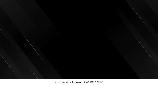 Abstractas fondo negro con líneas diagonales. Fondo geométrico abstracto negro. Concepto de forma moderna. Líneas de velocidad negras Fondo, cómic y concepto de movimiento. Fondo geométrico abstracto oscuro