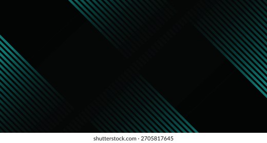 Fondo negro abstracto con líneas diagonales, color cian
